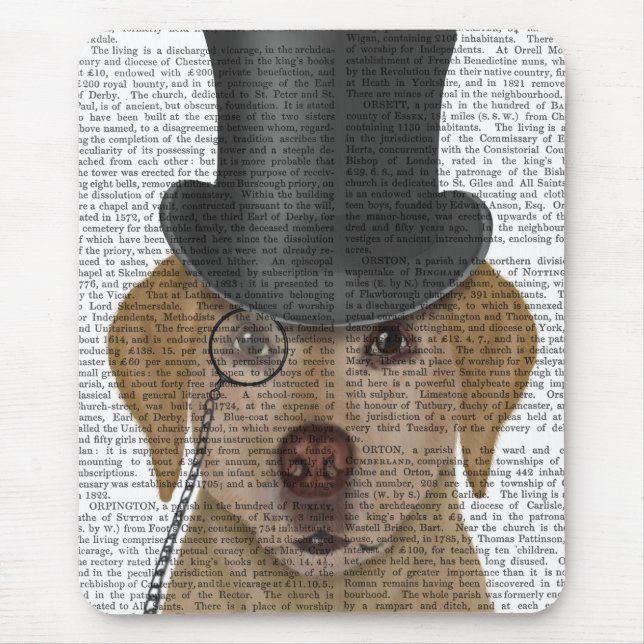 Yellow Labrador, Formal Hound and Hat Mouse Pad (Front)