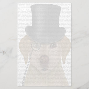 Yellow Labrador, Formal Hound and Hat Stationery
