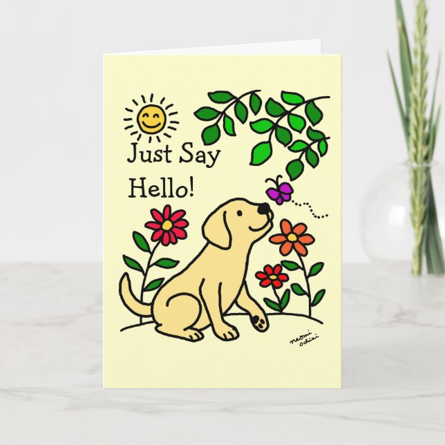 Yellow Labrador & Green Card (Front)
