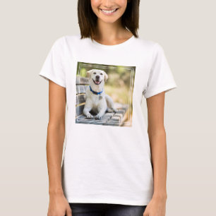 Yellow Labrador Lays On Bench T-Shirt