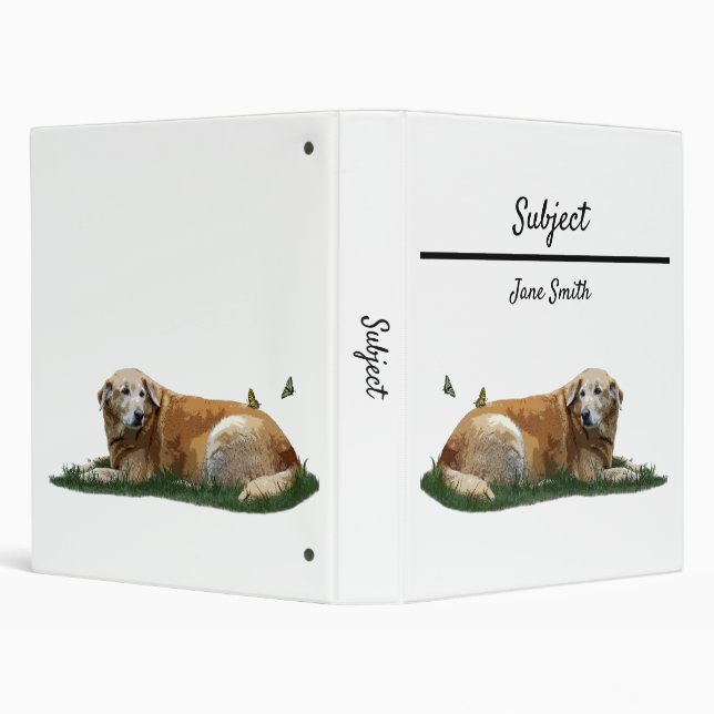 Yellow Labrador Mixed Breed Dog Binder (Background)