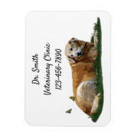 Yellow Labrador Mixed Breed Dog Flexible Magnet