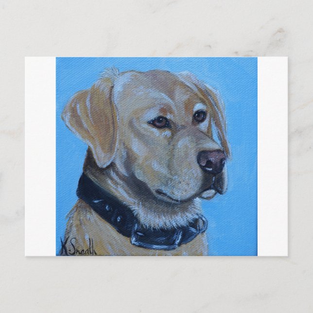 Yellow Labrador Painting Postcard (Front)