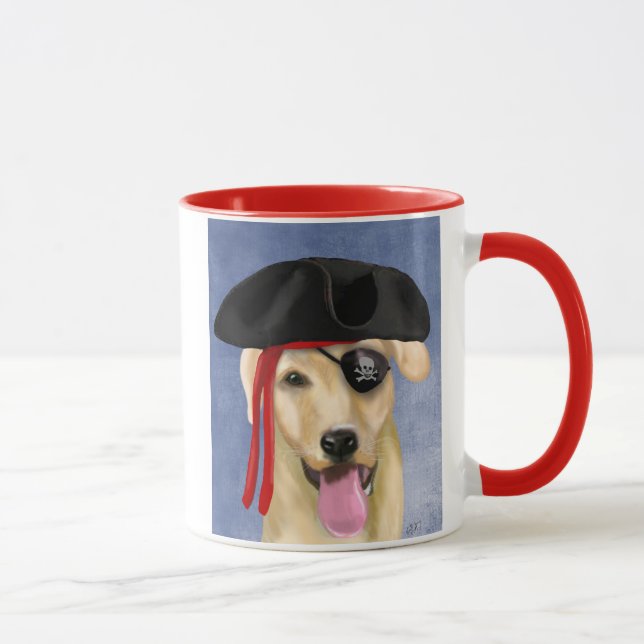 Yellow Labrador Pirate Mug (Right)