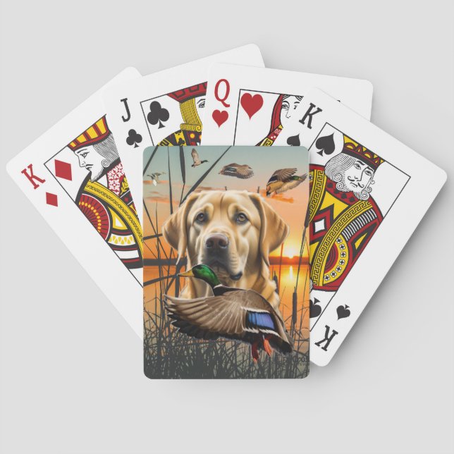 Yellow Labrador Playing Cards, Labrador  Playing Cards (Back)