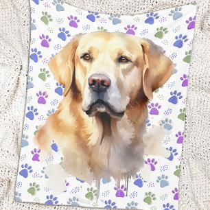 Yellow Labrador Puppy 2 Fleece Blanket