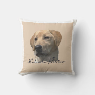 Yellow Labrador Retriever Art Gifts Throw Pillow