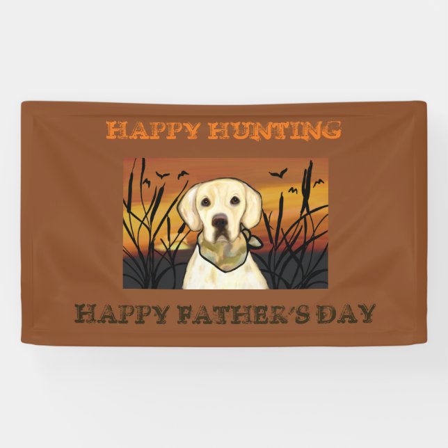 YELLOW LABRADOR RETRIEVER BANNER (Horizontal)