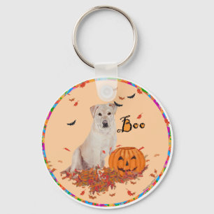 Yellow Labrador Retriever Boo! Keychain
