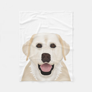 yellow labrador retriever cartoon fleece blanket