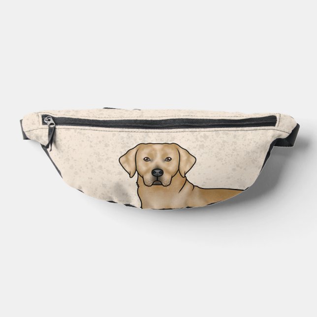Yellow Labrador Retriever Cartoon Lab Dog Head Fanny Pack (Lay Down)