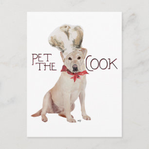 Yellow Labrador Retriever Chef Postcard
