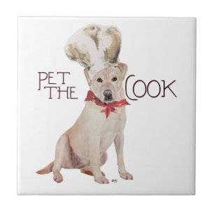 Yellow Labrador Retriever Chef Tile