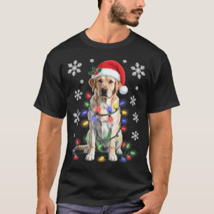 Yellow Labrador Retriever Christmas Tree Light Paj T-Shirt
