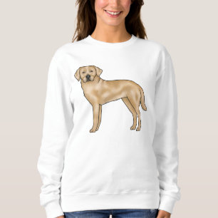 Yellow Labrador Retriever Cute Cartoon Dog Design Sweatshirt
