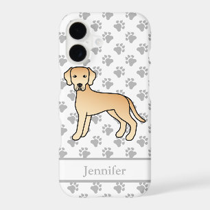 Yellow Labrador Retriever Cute Cartoon Dog & Name