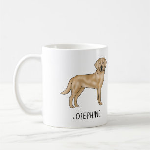 Yellow Labrador Retriever Cute Lab Dog Custom Name Coffee Mug