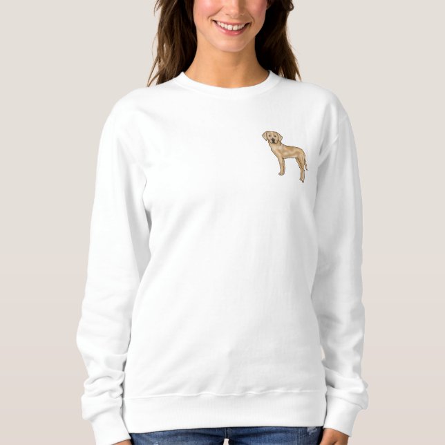 Yellow Labrador Retriever Cute Lab Dog Design Sweatshirt (Front)