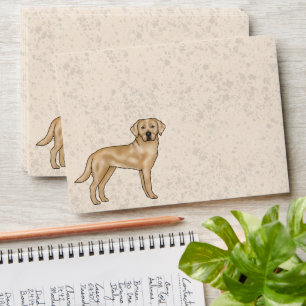 Yellow Labrador Retriever Cute Lab Dog Print Beige Envelope
