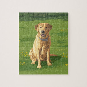 Yellow Labrador Retriever Dog Jigsaw Puzzle