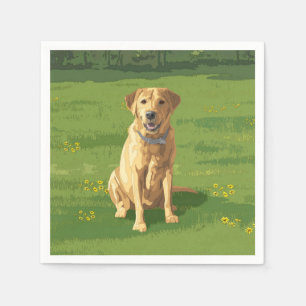 Yellow Labrador Retriever Dog Napkin