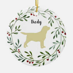 Yellow Labrador Retriever - Duck Dog - Yellow Lab Ceramic Ornament
