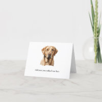 Yellow Labrador Retriever folded note card