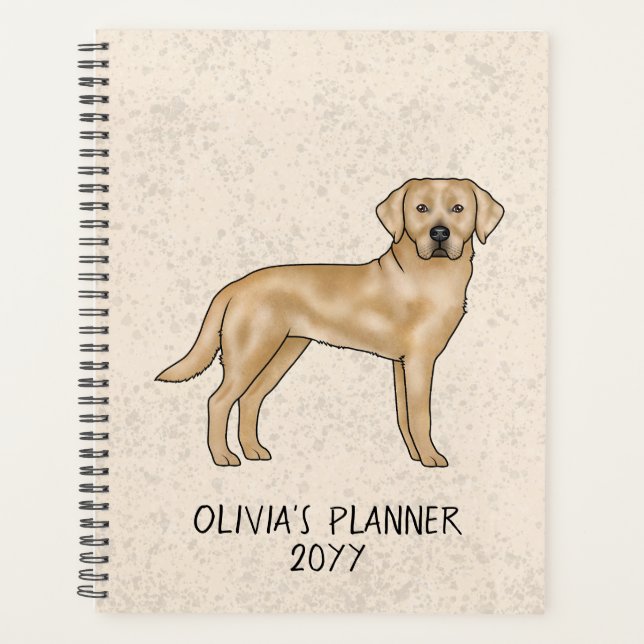 Yellow Labrador Retriever Lab Chien Et Texte Perso (Devant)