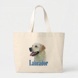 Yellow Labrador Retriever Name Large Tote Bag