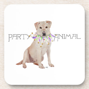 Yellow Labrador Retriever Party Coaster