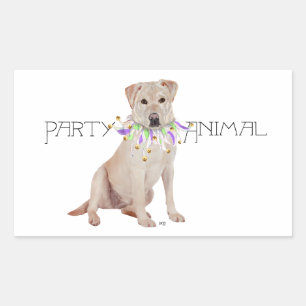 Yellow Labrador Retriever Party Sticker