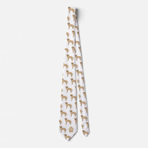Yellow Labrador Retriever Pattern Custom Monogram Tie