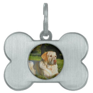 Yellow Labrador Retriever Pet ID Tag