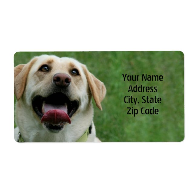 Yellow Labrador Retriever Shipping Labels (Front)