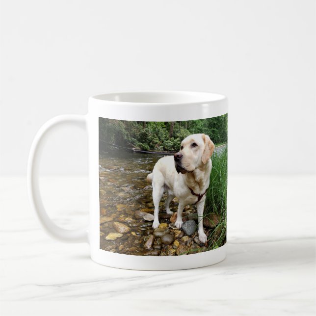 Yellow Labrador Retriever Stately Pose Coffee Mug (Left)