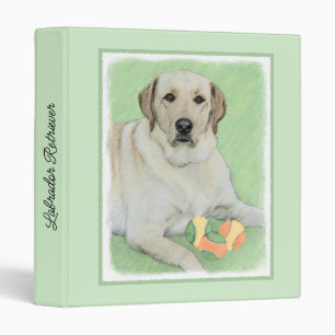 Yellow Labrador Retriever & Tennis Balls Painting Binder