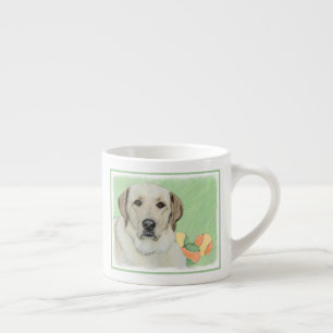 Yellow Labrador Retriever & Tennis Balls Painting Espresso Cup