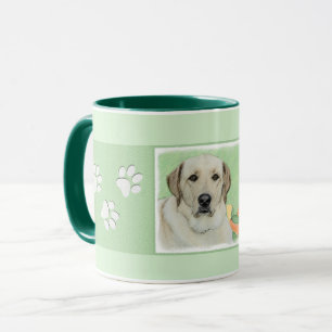 Yellow Labrador Retriever & Tennis Balls Painting Mug