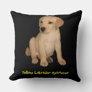 Yellow Labrador Retriever Throw Pillow
