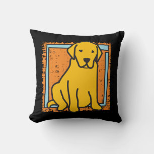 Yellow Labrador Retriever Throw Pillow