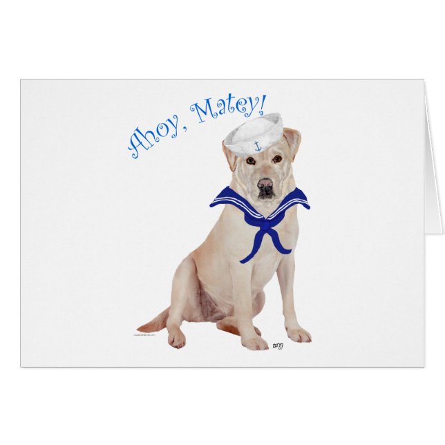 Yellow Labrador Sailor (Front Horizontal)
