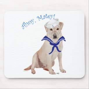 Yellow Labrador Sailor Mouse Pad