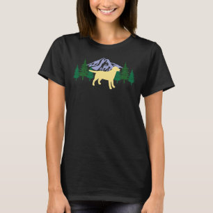 Yellow Labrador Silhouette Evergreen T-Shirt
