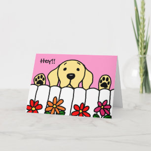 Yellow Labrador watching you Card