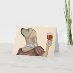 Yellow Labrador Wine Snob Card