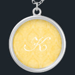 Yellow Lace Sterling Silver Necklace<br><div class="desc">Beautiful Lace Sterling Silver Necklace - background colour can be changed.. Great as a wedding favour, wedding gift, birthday gift or holiday gift.</div>