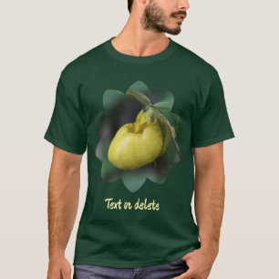 Yellow Lady Slipper Orchid Flower Personalized T-Shirt