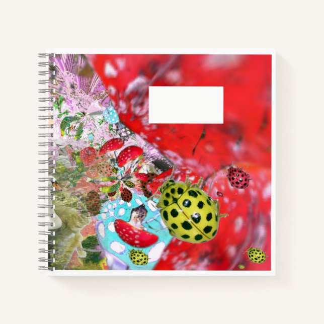Yellow Ladybugs ABC Letter Tracing Notebook (Front)