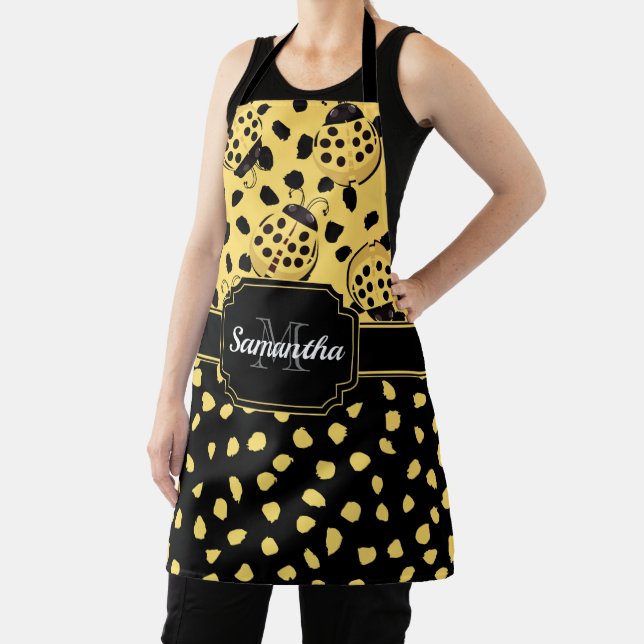 Yellow Ladybugs Apron (Insitu)
