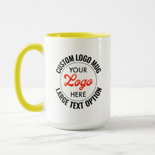 YELLOW Large Text Promotional Combo Logo Mug